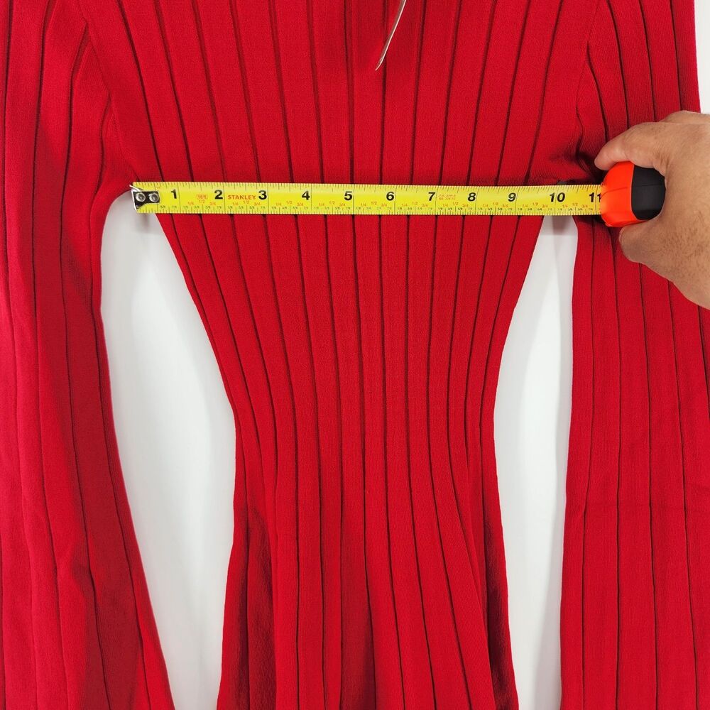 J. Crew Women's XS Deep Ruby Red Rib Knit Mini Sweater Dress NWT - Picture 8 of 8